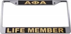 View Buying Options For The Alpha Phi Alpha Life Member Domed License Plate Frame