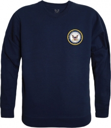 View Buying Options For The RapDom US Navy Emblem Graphic Mens Crewneck Sweatshirt