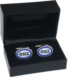 View Buying Options For The Phi Beta Sigma Oval Crystal Cuff Links