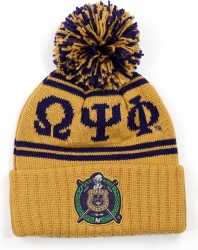 View Buying Options For The Big Boy Omega Psi Phi Divine 9 S51 Mens Cuff Beanie Cap With Ball