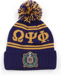 View Buying Options For The Big Boy Omega Psi Phi Divine 9 S51 Mens Cuff Beanie Cap With Ball