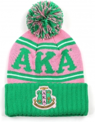 View Buying Options For The Big Boy Alpha Kappa Alpha Divine 9 S51 Ladies Cuff Beanie Cap With Ball
