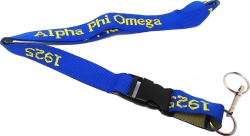 View Product Detials For The Alpha Phi Omega Classic Woven Embroidered Lanyard