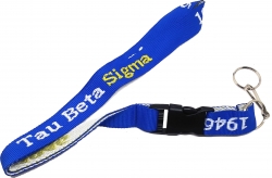 View Product Detials For The Tau Beta Sigma Classic Woven Embroidered Lanyard