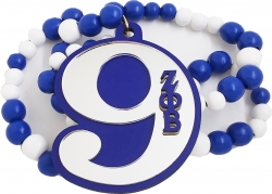 View Buying Options For The Zeta Phi Beta Wood Color Bead Tiki Line #9 Medallion