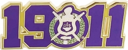 View Buying Options For The Omega Psi Phi Shield 1911 Lapel Pin