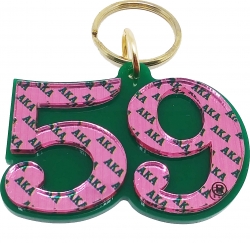 View Buying Options For The Alpha Kappa Alpha Color Mirror Line #59 Keychain