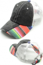 View Buying Options For The Plain Ponytail Pigment Serape Trucker Mesh Mens Cap