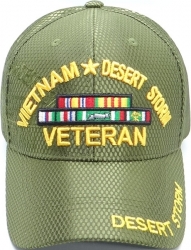 View Product Detials For The Vietnam + Desert Storm Veteran Shadow Jersey Mesh Mens Cap