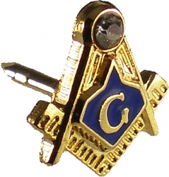 View Buying Options For The Mason Blue House Rhinestone Small Lapel Pin