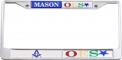 View Buying Options For The Mason + Eastern Star Split Founder Year License Plate Frame