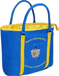 View Product Detials For The Sigma Gamma Rho Canvas Tote Bag