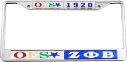 View Buying Options For The Eastern Star + Zeta Phi Beta Split Founder Year License Plate Frame