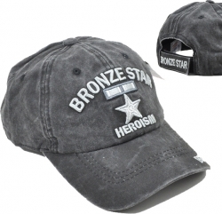View Buying Options For The Bronze Star of Heroism Tonal Pigment Washed Cotton Mens Cap
