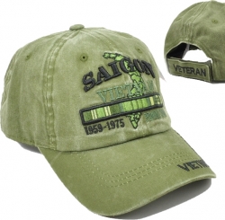 View Buying Options For The Saigon Vietnam Veteran Tonal Pigment Washed Cotton Mens Cap