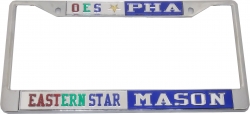 View Buying Options For The Eastern Star + Mason PHA Split License Plate Frame