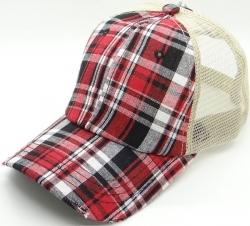 View Buying Options For The Plain Ponytail Plaid Trucker Mesh Mens Cap