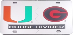 View Buying Options For The Miami + Georgia House Divided Split License Plate Tag
