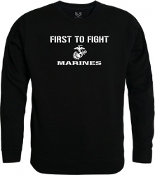 View Buying Options For The RapDom Marines First To Fight 1 Graphic Mens Crewneck Sweatshirt