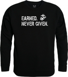 View Buying Options For The RapDom Marines Earned Never Given 1 Graphic Mens Crewneck Sweatshirt