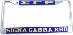 View Buying Options For The Sigma Gamma Rho Classic License Plate Frame
