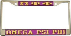 View Product Detials For The Omega Psi Phi Classic License Plate Frame