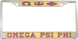 View Product Detials For The Omega Psi Phi Classic License Plate Frame