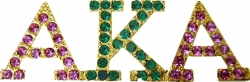 View Product Detials For The Alpha Kappa Alpha Austrian Crystal Lapel Pin