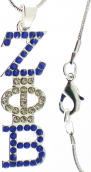 View Product Detials For The Zeta Phi Beta Drop Letter Crystal Pendant With Chain