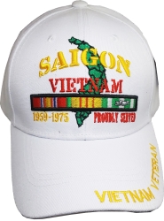 View Product Detials For The Saigon Vietnam Veteran Proudly Served Mens Cap