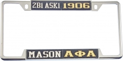 View Buying Options For The Mason - 2B1 ASK1 + Alpha Phi Alpha Split License Plate Frame