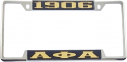 View Product Detials For The Alpha Phi Alpha 1906 Big Letter License Plate Frame