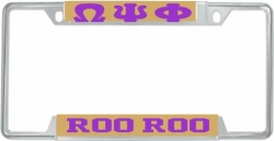 View Buying Options For The Omega Psi Phi Roo Roo License Plate Frame