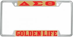 View Buying Options For The Delta Sigma Theta Golden Life License Plate Frame
