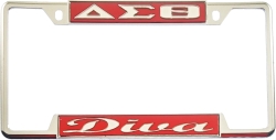 View Product Detials For The Delta Sigma Theta Diva License Plate Frame