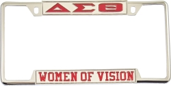 View Product Detials For The Delta Sigma Theta Women of Vision License Plate Frame