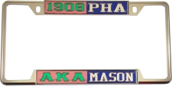 View Buying Options For The Alpha Kappa Alpha + Mason PHA Split License Plate Frame
