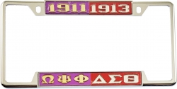 View Buying Options For The Omega Psi Phi + Delta Sigma Theta Split License Plate Frame