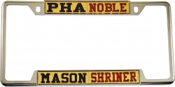 View Buying Options For The Mason - PHA + Shriner Split License Plate Frame