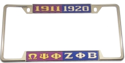 View Buying Options For The Omega Psi Phi + Zeta Phi Beta Split License Plate Frame