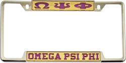 View Buying Options For The Omega Psi Phi Classic License Plate Frame