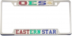 View Product Detials For The Eastern Star Classic License Plate Frame