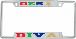 View Product Detials For The Eastern Star Diva License Plate Frame