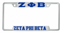 View Product Detials For The Zeta Phi Beta Classic License Plate Frame
