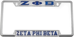 View Product Detials For The Zeta Phi Beta Classic License Plate Frame