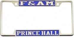 View Buying Options For The F&AM Prince Hall Mason License Plate Frame