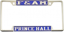 View Product Detials For The F&AM Prince Hall Mason License Plate Frame