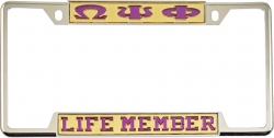 View Buying Options For The Omega Psi Phi Life Member License Plate Frame