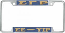 View Product Detials For The Sigma Gamma Rho Ee-Yip License Plate Frame