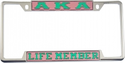 View Buying Options For The Alpha Kappa Alpha Life Member License Plate Frame